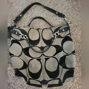 Small back and gray Coach bag